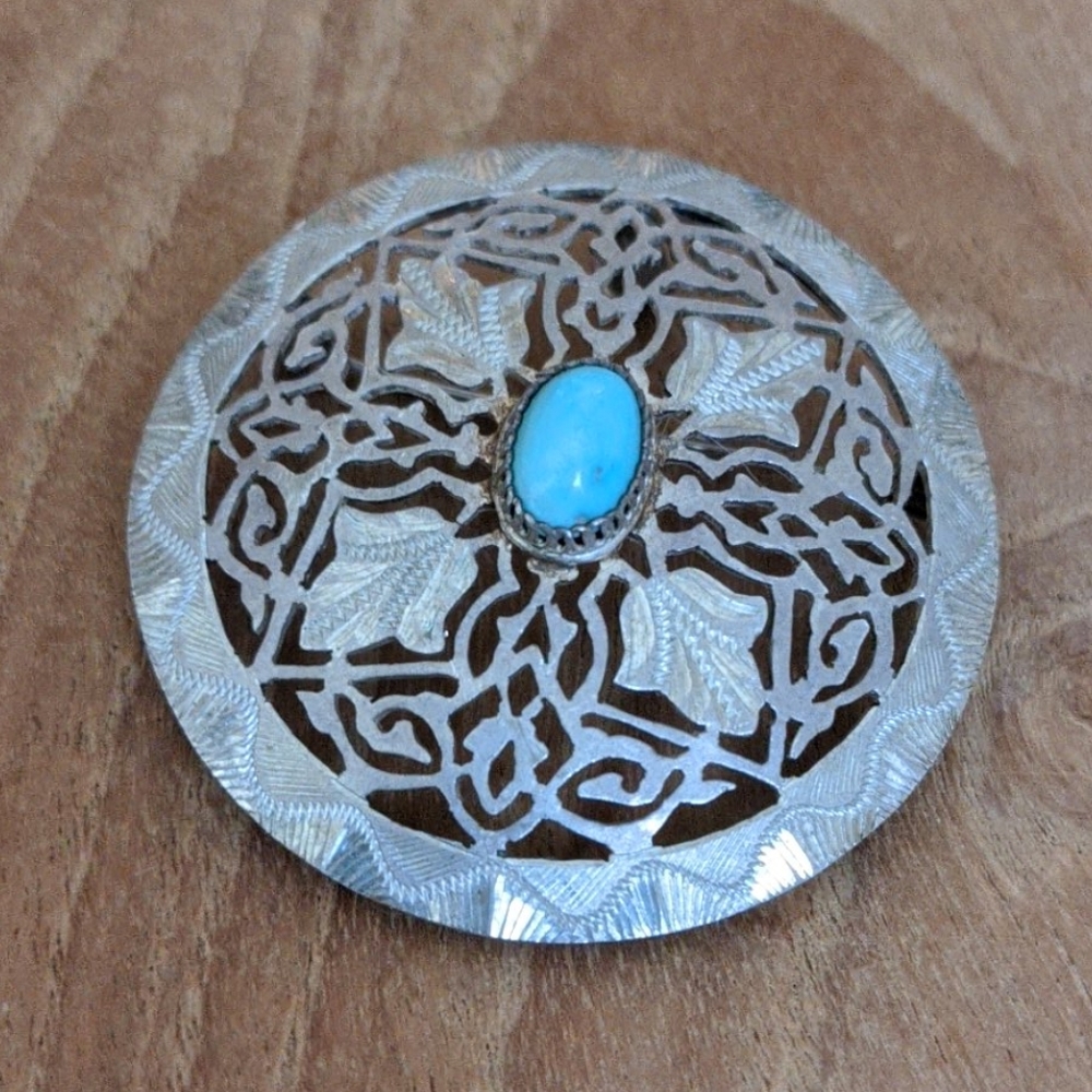 Vintage silver brooch or pendant